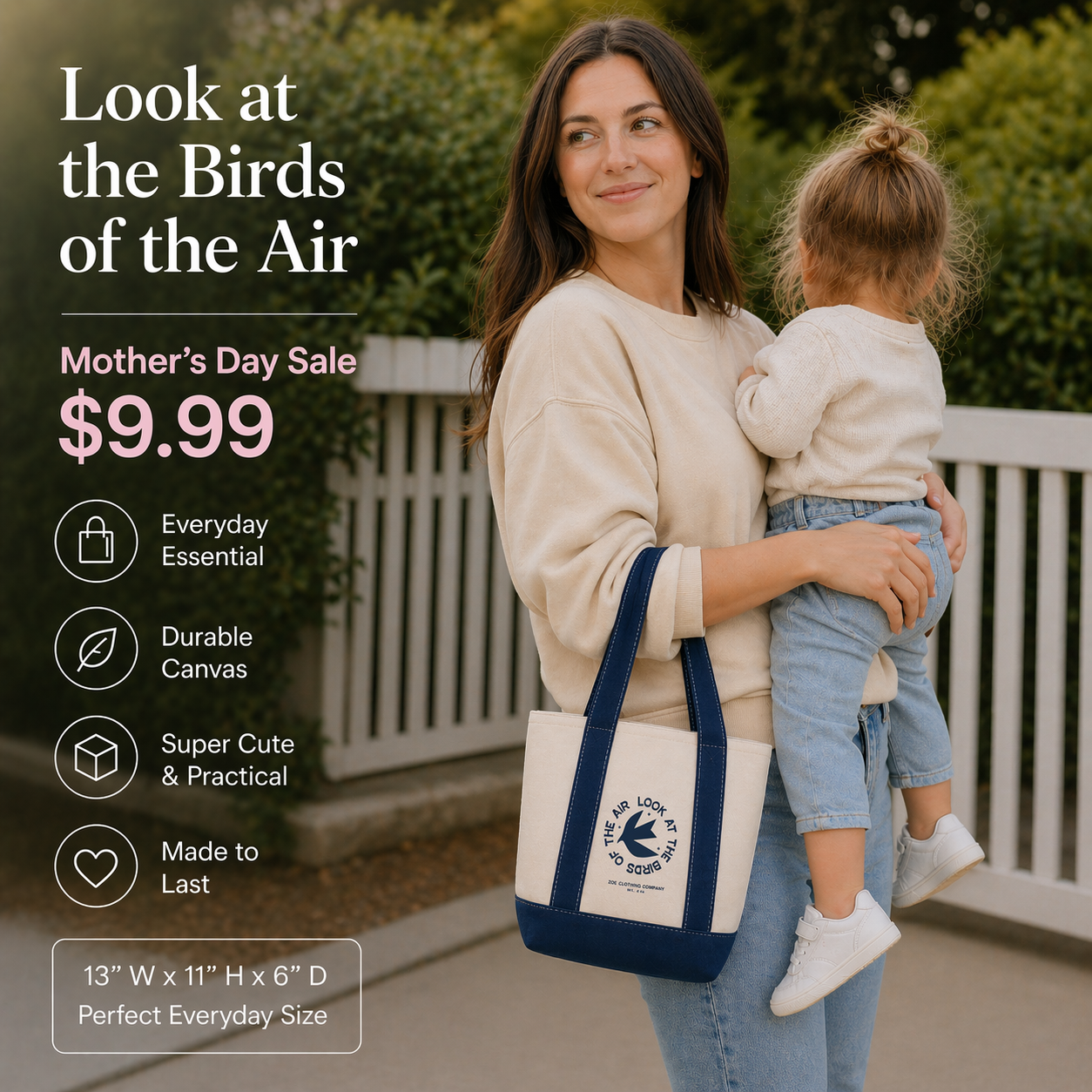 Birds of the Air Mini Tote