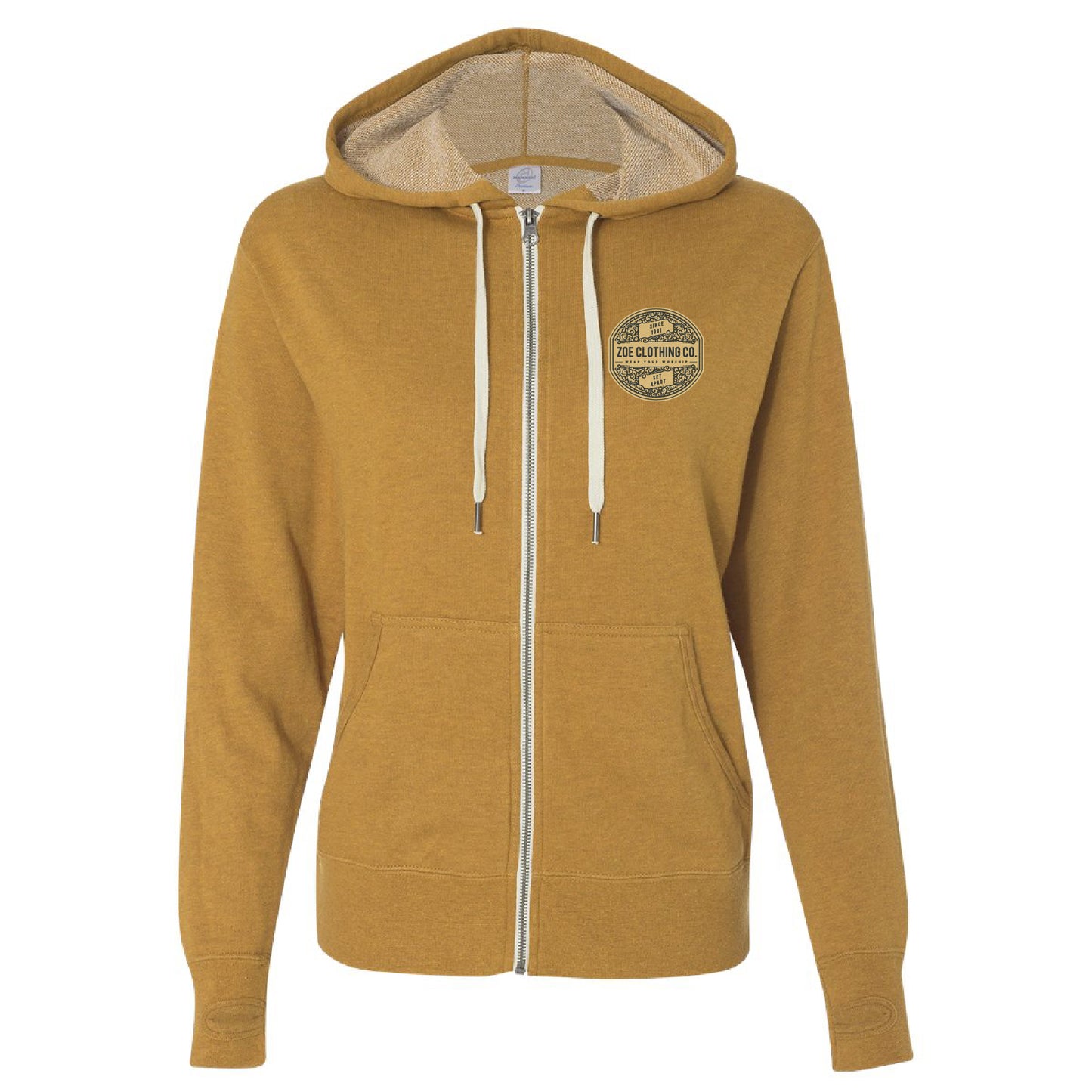 Vintage Golden Zippered Hoody