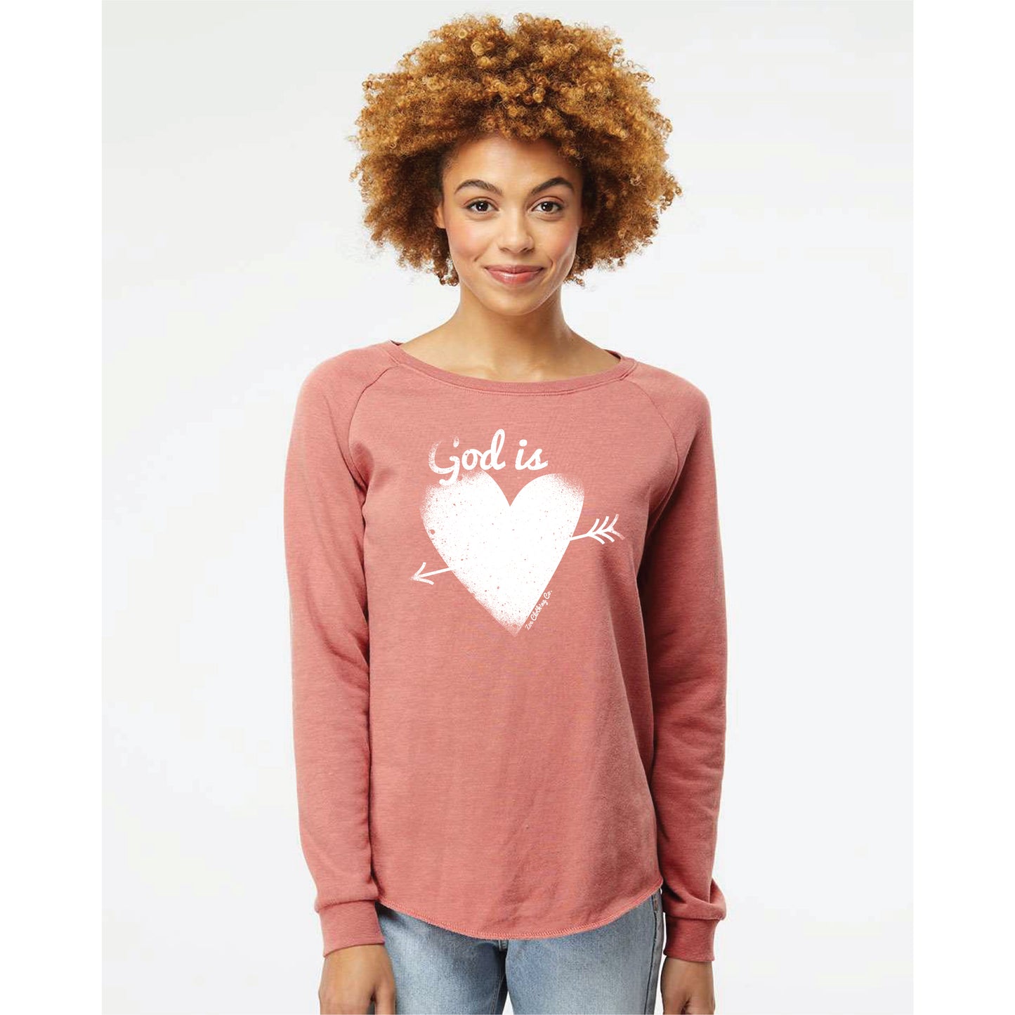 God is Love Wave Washed Crew Neck